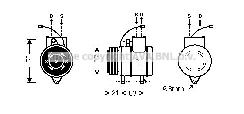 AVA QUALITY COOLING Компрессор, кондиционер DWK041